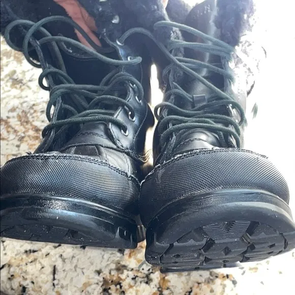 Black Fur-Lined Boots