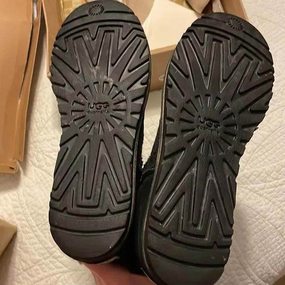 Black woven Uggs