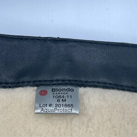 Blondo Black Leather Zip Boots Aqua Protect Fur Lined Womens Size 6