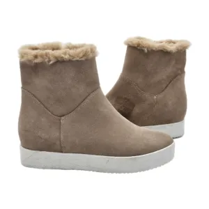Blondo Haven Womens Platform Boots Side Zip Faux Fur Suede Sand Size 7.5 NEW