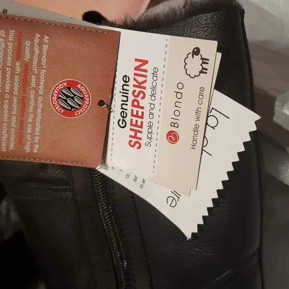 Blondo NEW Fabrizia Waterproof Tall Riding Boots Genuine Shearling Lamb Leather