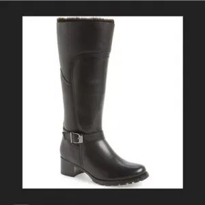 Blondo NEW Fabrizia Waterproof Tall Riding Boots Genuine Shearling Lamb Leather