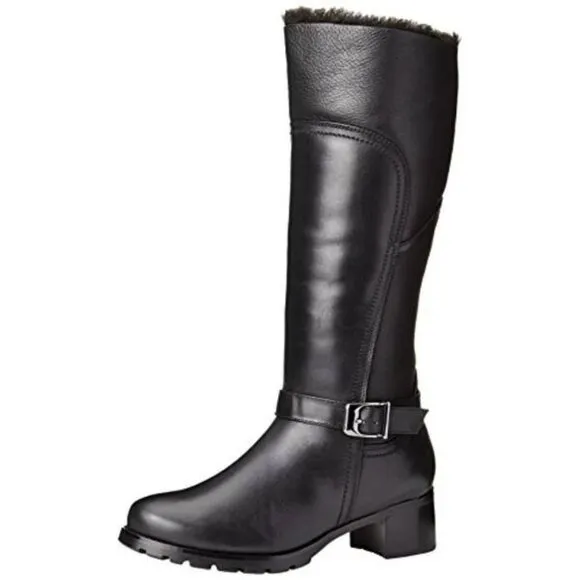 Blondo NEW Fabrizia Waterproof Tall Riding Boots Genuine Shearling Lamb Leather