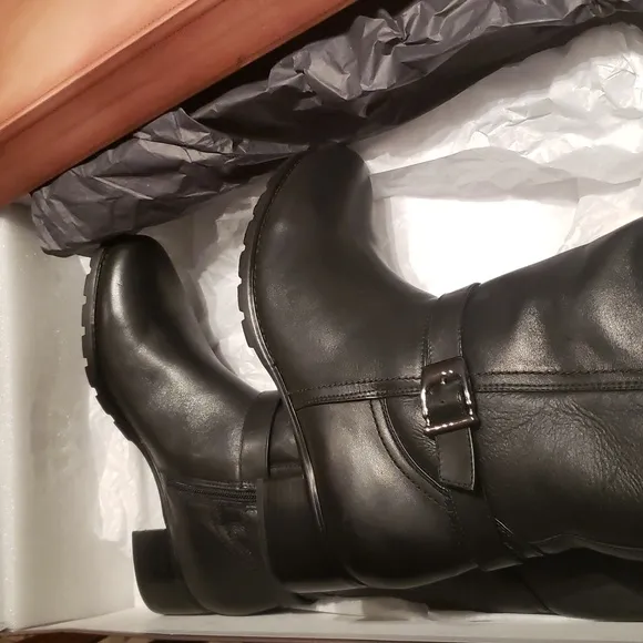 Blondo NEW Fabrizia Waterproof Tall Riding Boots Genuine Shearling Lamb Leather