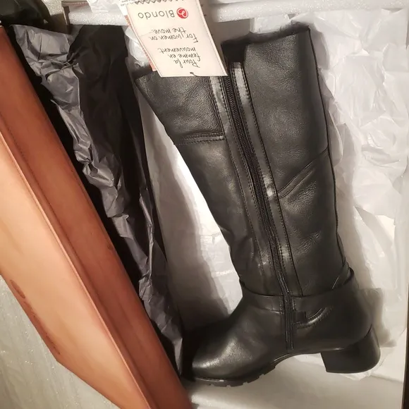 Blondo NEW Fabrizia Waterproof Tall Riding Boots Genuine Shearling Lamb Leather