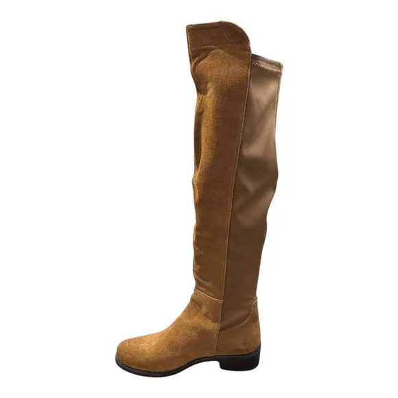 Blondo Tuckernuck Camel Suede Waterproof Over Knee Velma Presto Boots Size 6