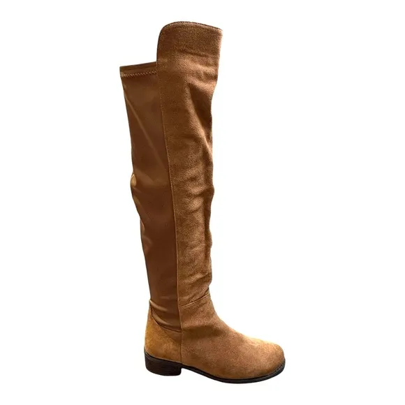 Blondo Tuckernuck Camel Suede Waterproof Over Knee Velma Presto Boots Size 6