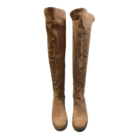 Blondo Tuckernuck Camel Suede Waterproof Over Knee Velma Presto Boots Size 6