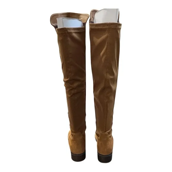 Blondo Tuckernuck Camel Suede Waterproof Over Knee Velma Presto Boots Size 6