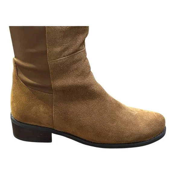 Blondo Tuckernuck Camel Suede Waterproof Over Knee Velma Presto Boots Size 6