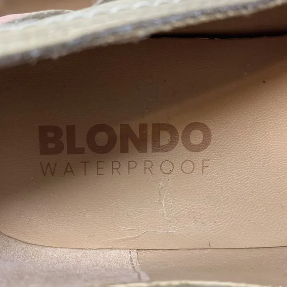 Blondo Women’s Size 10M Waterproof Paulita Leather Loafers In Sand Nubuck