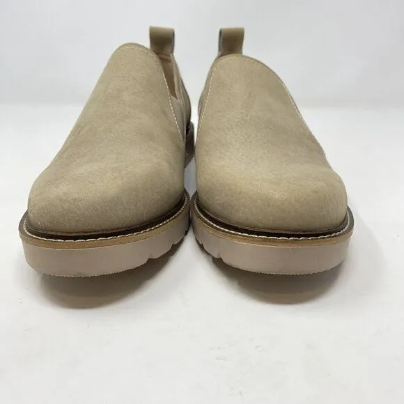 Blondo Women’s Size 10M Waterproof Paulita Leather Loafers In Sand Nubuck