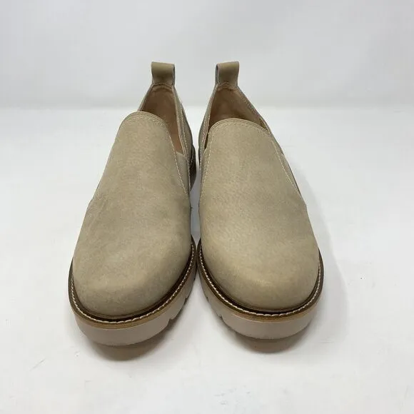 Blondo Women’s Size 10M Waterproof Paulita Leather Loafers In Sand Nubuck