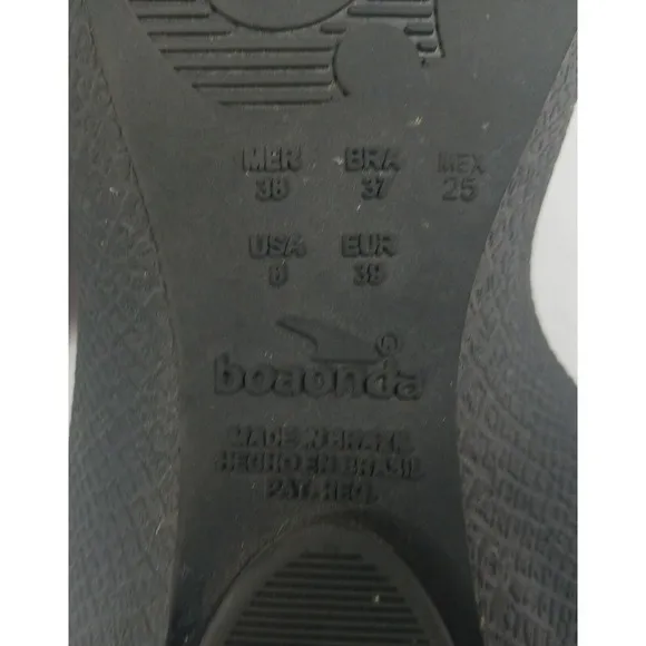 Boaondoa Flats‎ Black Slip On Size 8 Womans Designer Shoes Pointed Cushioned BKS