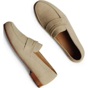 Bobbies Men's Stanley Beige Suede Leather Penny‎ Loafers Size 40