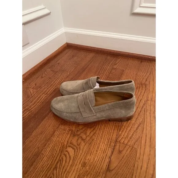 Bobbies Men's Stanley Beige Suede Leather Penny‎ Loafers Size 40