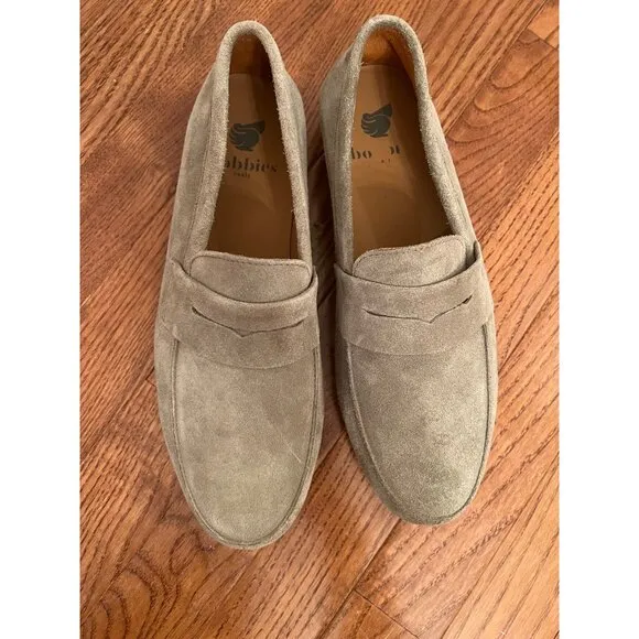 Bobbies Men's Stanley Beige Suede Leather Penny‎ Loafers Size 40