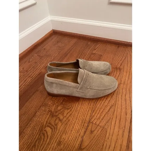 Bobbies Men's Stanley Beige Suede Leather Penny‎ Loafers Size 40