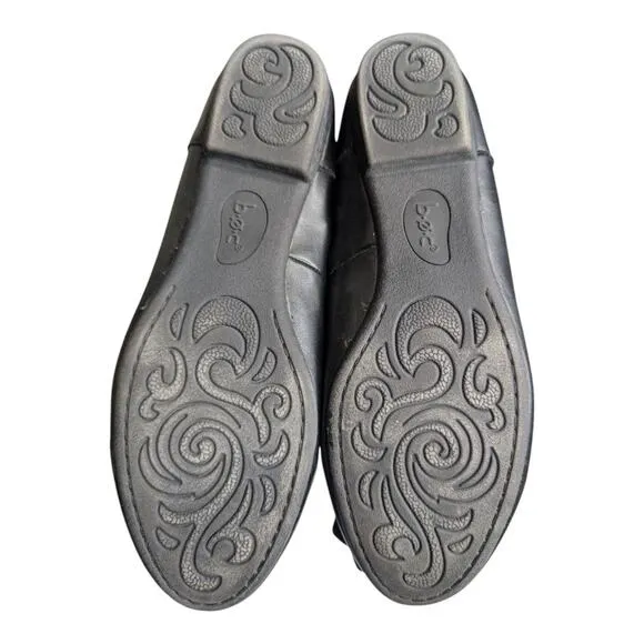 BOC Born Concept Womens Comfort Black Peony Slip On Ballet Flats Ballerina 9