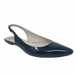 Boden Black Patent Leather Pointed Toe Slingback Flats - 9