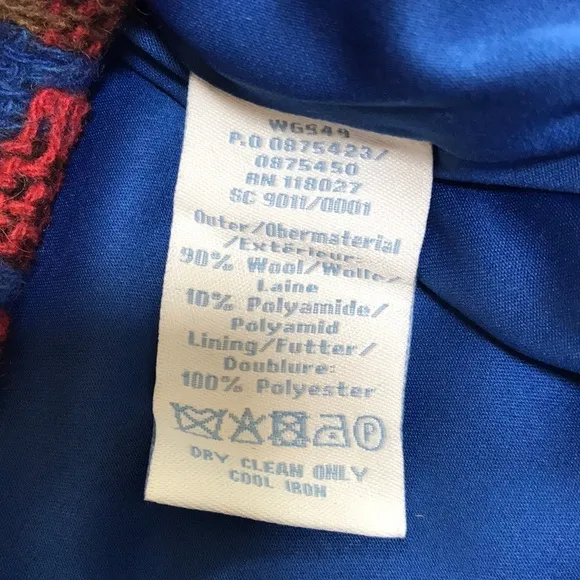 Boden size 6R blue combo wool blend skirt