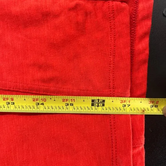 Boden Women's Burnout Red Tara Button Jersey Tie Waist Shirt Dress 2 Regular