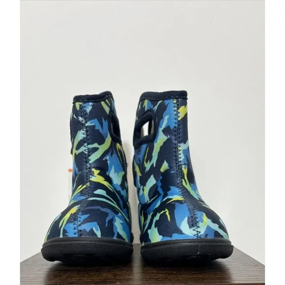Bogs Kid's Walker Size 6 Boots Winter Mountain II Faux Fur Lined Waterproof Navy
