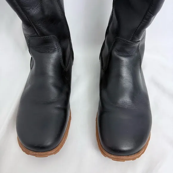 Bogs Pearl Tall Black Leather Boots Size 8.5