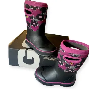 Bogs Toddler Girls Grasp Floral Waterproof Insulated Rain Boots
