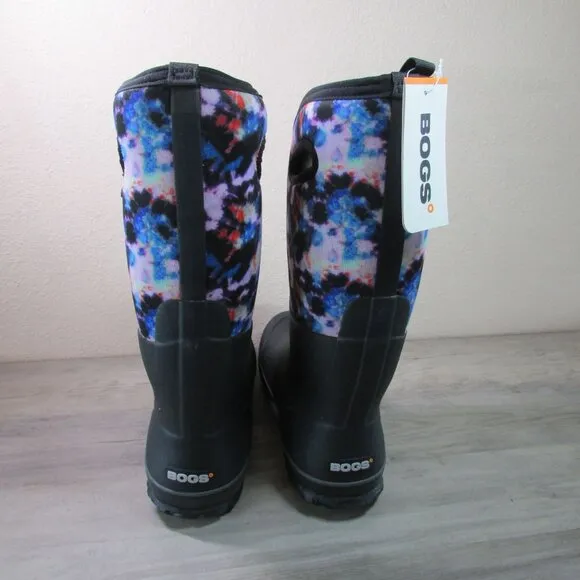 Bogs Women's 12 Classic Tall Cosmos Waterproof Mud Garden Boots Black Multi