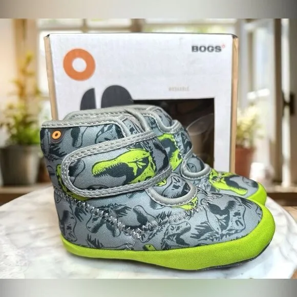 BOGS Toddler Elliot II Dinosaur Neo Fur Lined Snow Winter Boots Size 8