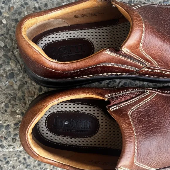 Born Blast II Slip On Leather Loafers Men M9.5 Casual Business Comfort B6903