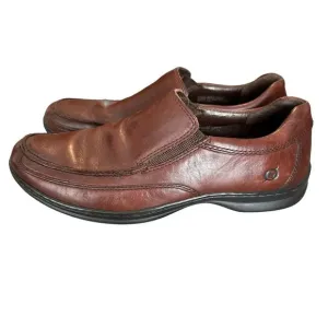Born mens 10/44 brown leather‎ slip on loafers