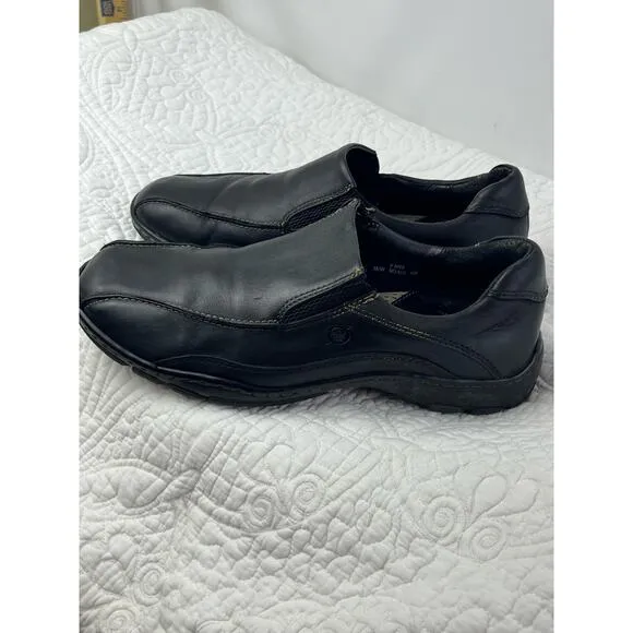 Born Men's Size 9.5 Black Leather Slip On Loafers