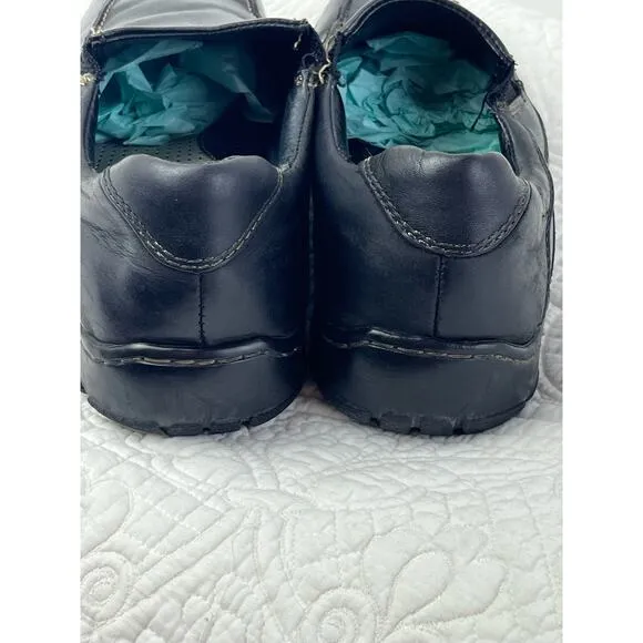 Born Men's Size 9.5 Black Leather Slip On Loafers