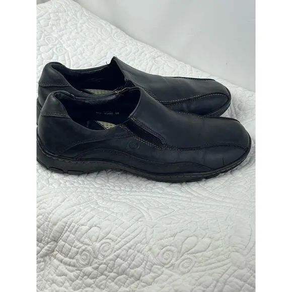 Born Men's Size 9.5 Black Leather Slip On Loafers