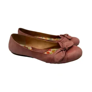 Born Molly Pink Leather Ballet Flats Slip On Comfort Shoes Womens Size 10