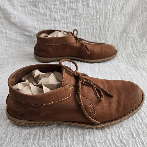 Born Nuala Women's Loafers Brown Leather Preppy Officecore Casual Comfy Shoe 8MW