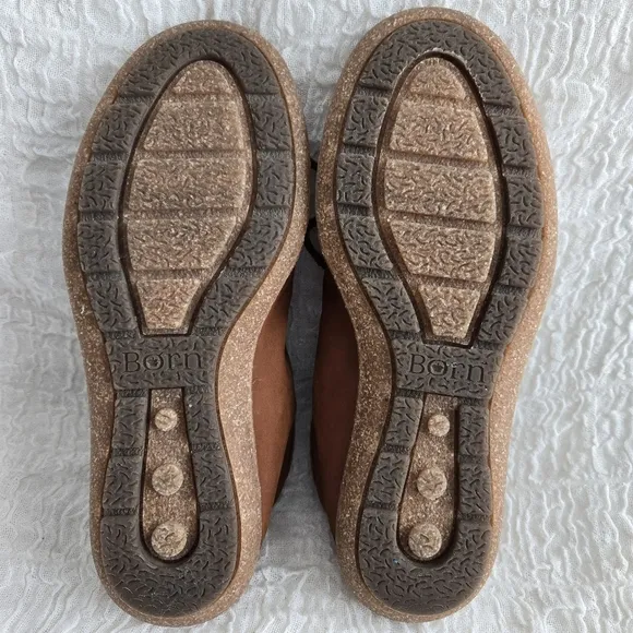 Born Nuala Women's Loafers Brown Leather Preppy Officecore Casual Comfy Shoe 8MW