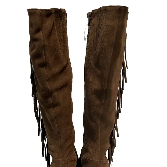 Bos. &amp; Co. Houston Dark Tan Brown Suede Waterproof Knee High Boot