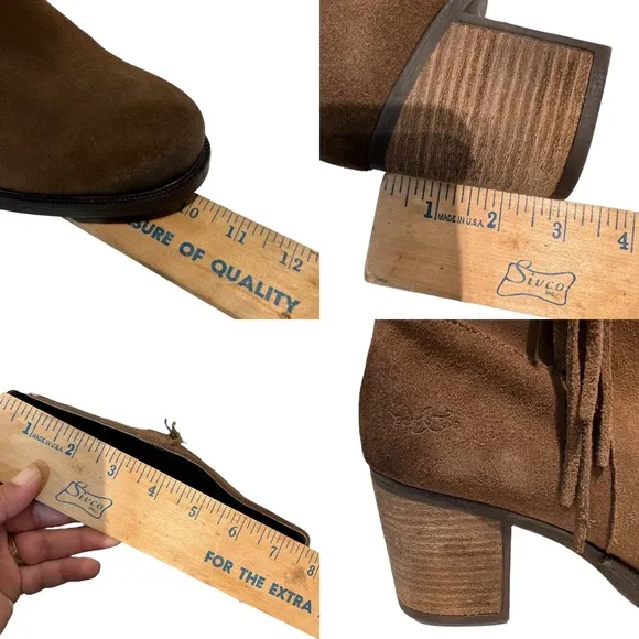 Bos. &amp; Co. Houston Dark Tan Brown Suede Waterproof Knee High Boot