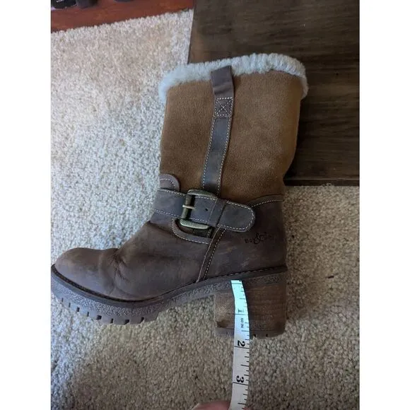 Bos &amp; Co Women’s 37 Us 7 Maine Wool Lined Waterproof Leather Boots