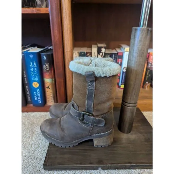 Bos &amp; Co Women’s 37 Us 7 Maine Wool Lined Waterproof Leather Boots