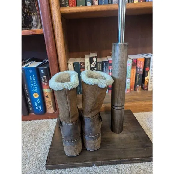 Bos &amp; Co Women’s 37 Us 7 Maine Wool Lined Waterproof Leather Boots