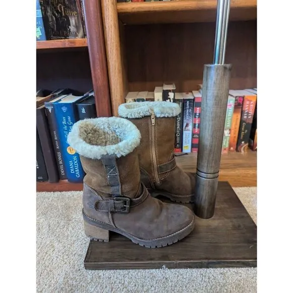 Bos &amp; Co Women’s 37 Us 7 Maine Wool Lined Waterproof Leather Boots