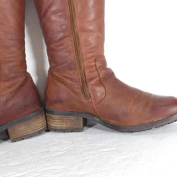 Bos&amp;Co Women's Lawson 37 US6-6,5 Brown Leather Waterproof Knee High Ridin Boots