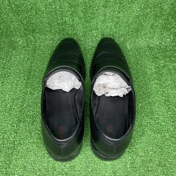 Boss Hugo Boss Strap Black Leather Dress Loafers Shoes Mens Size 11 M