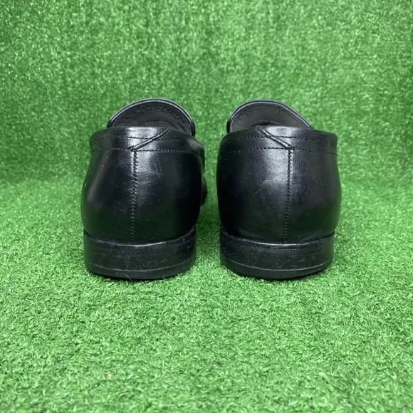 Boss Hugo Boss Strap Black Leather Dress Loafers Shoes Mens Size 11 M