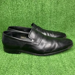 Boss Hugo Boss Strap Black Leather Dress Loafers Shoes Mens Size 11 M