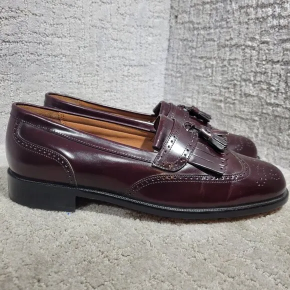 Bostonian Classics Evanston Men’s Size 9.5M US Burgundy Leather Tassel Loafers